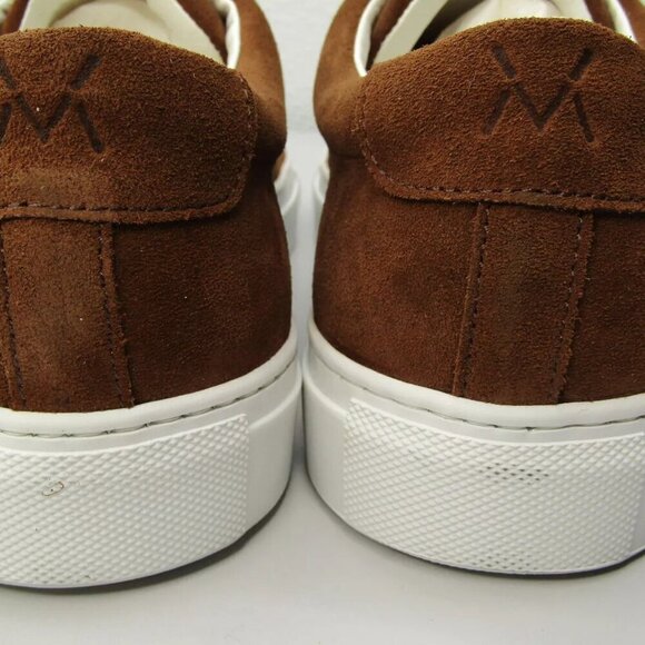 NEW VIOLA MILANO Mens Sport Club Sneaker Casual Tennis Shoe Polo Brown Suede - Picture 9 of 10